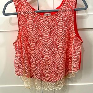 HOT & DELICIOUS HOT PINK FABRIC TANK TOP SIZE SMALL